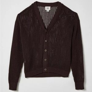 NWOT Urban Outfitters BDG Beach Cardigan Unisex Chocolate Brown Size S